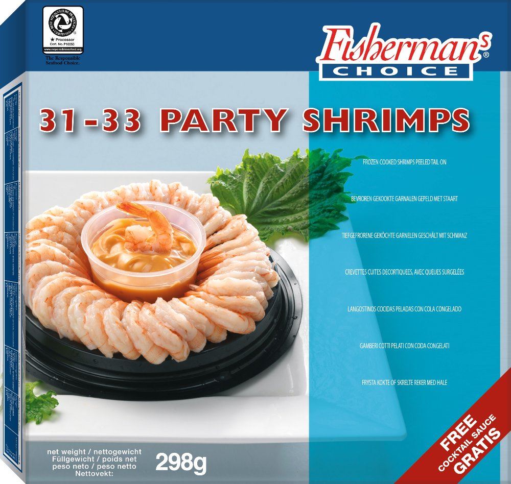 Cocktail Scampi gekookt (Party ring)
