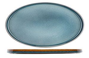 Quintana Blue assiette plate ovale - 30,5x19 cm