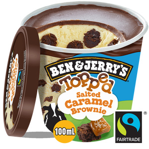Ben & Jerry's topped ijs salted caramel brownie