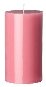 Glossy stompkaars roze - 120x70 mm