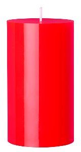 Glossy stompkaars rood - 120x70 mm