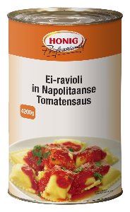 Ei-ravioli in Napolitaanse tomatensaus