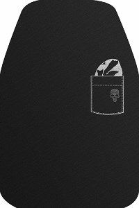 Dunisoft kledingbeschermer pocket zwart - 32x42 cm