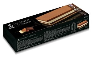 27959 Lange entremets krokant met 3 soorten chocolade 33 cm
