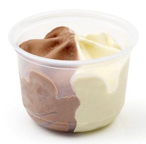 Beker vanille & chocolade ijs