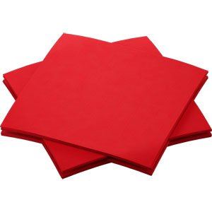 Bio Dunisoft serviette rouge - 20x20 cm