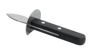 Couteau à huitres professionnel avec poignée noir 16 cm
