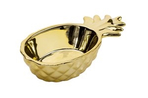 Pineapple gold déco plat - 21x11,2x5,8 cm